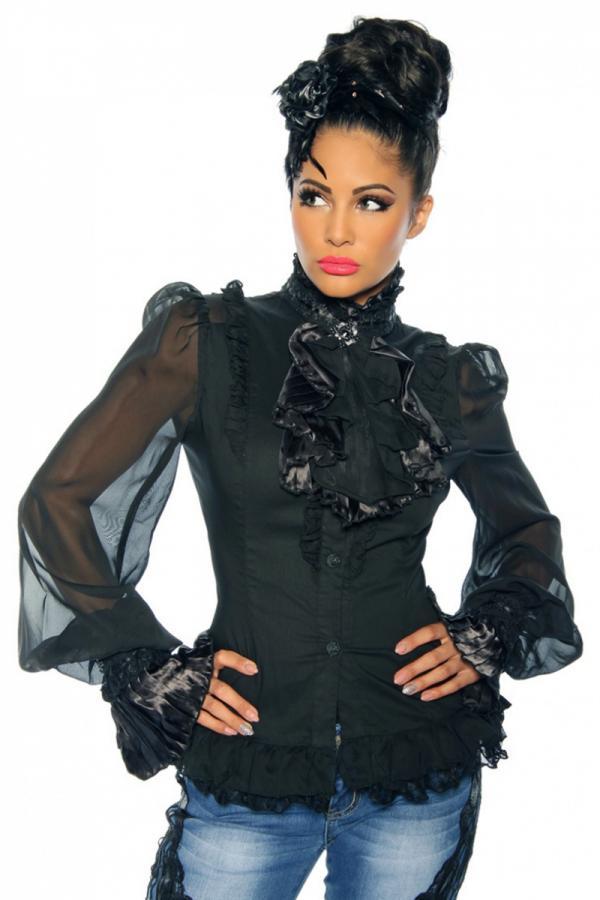 Rüschenbluse mit Jabot - Romantisch & Elegant Kaufen