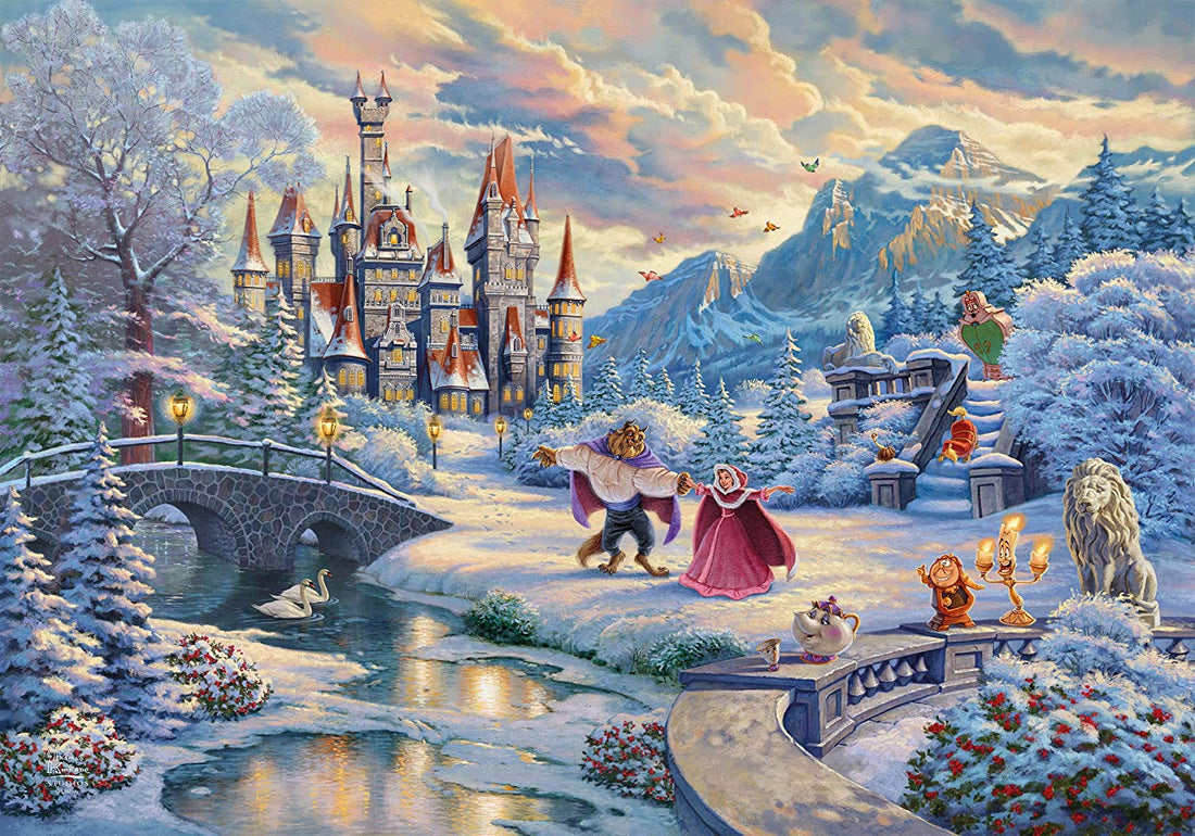 Disney Schoene Biest Winter Puzzle Kinkade