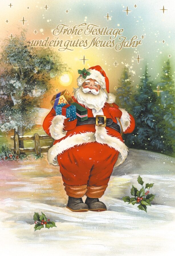Weihnachtskarten Weihnachtsmann Motive