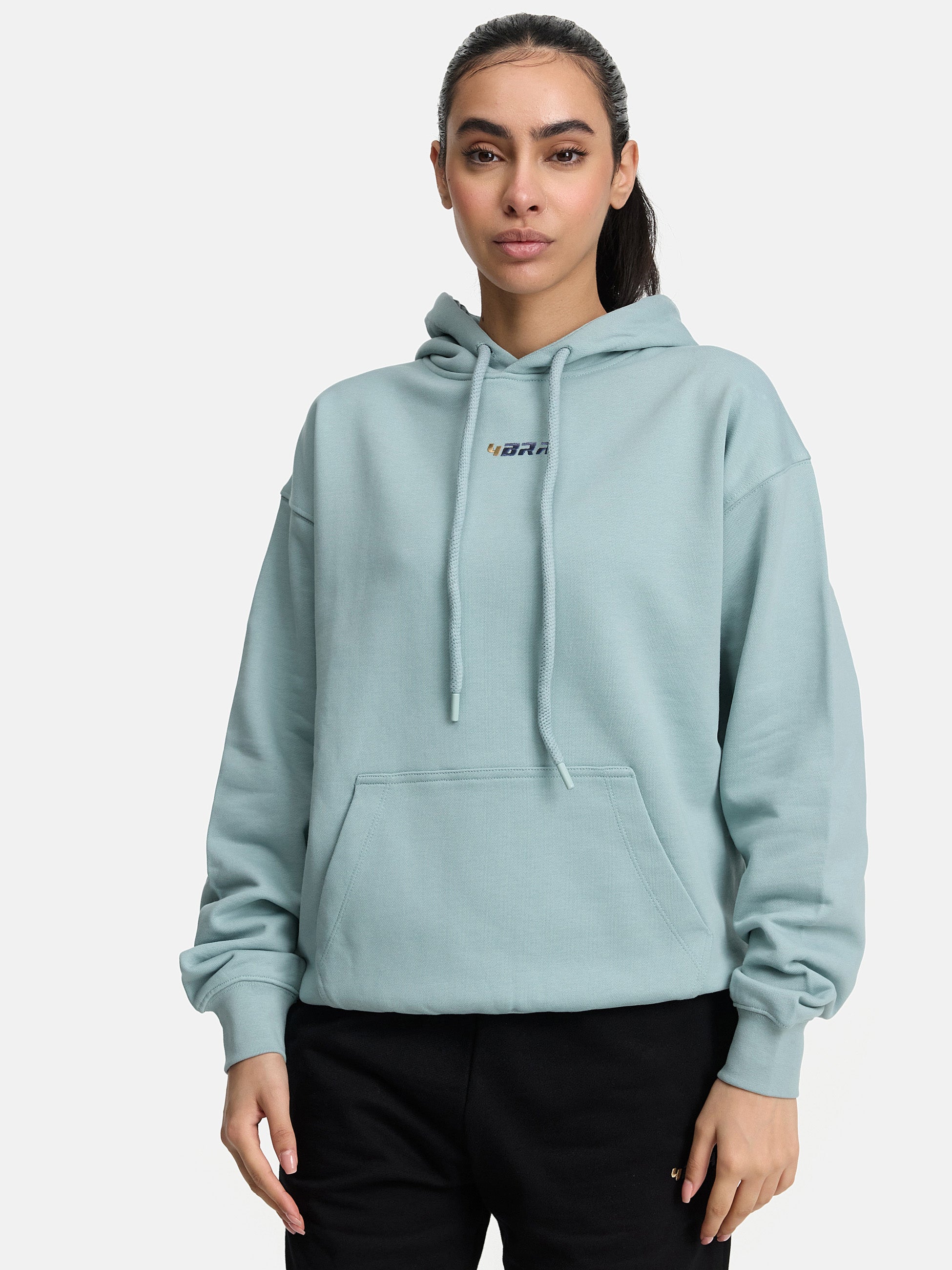 Premium Hoodie in Mint Ansicht Vorne Unisex