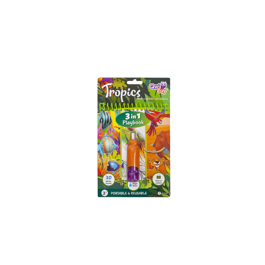 Qwi Toy 3 in 1 Spielbuch Tropics