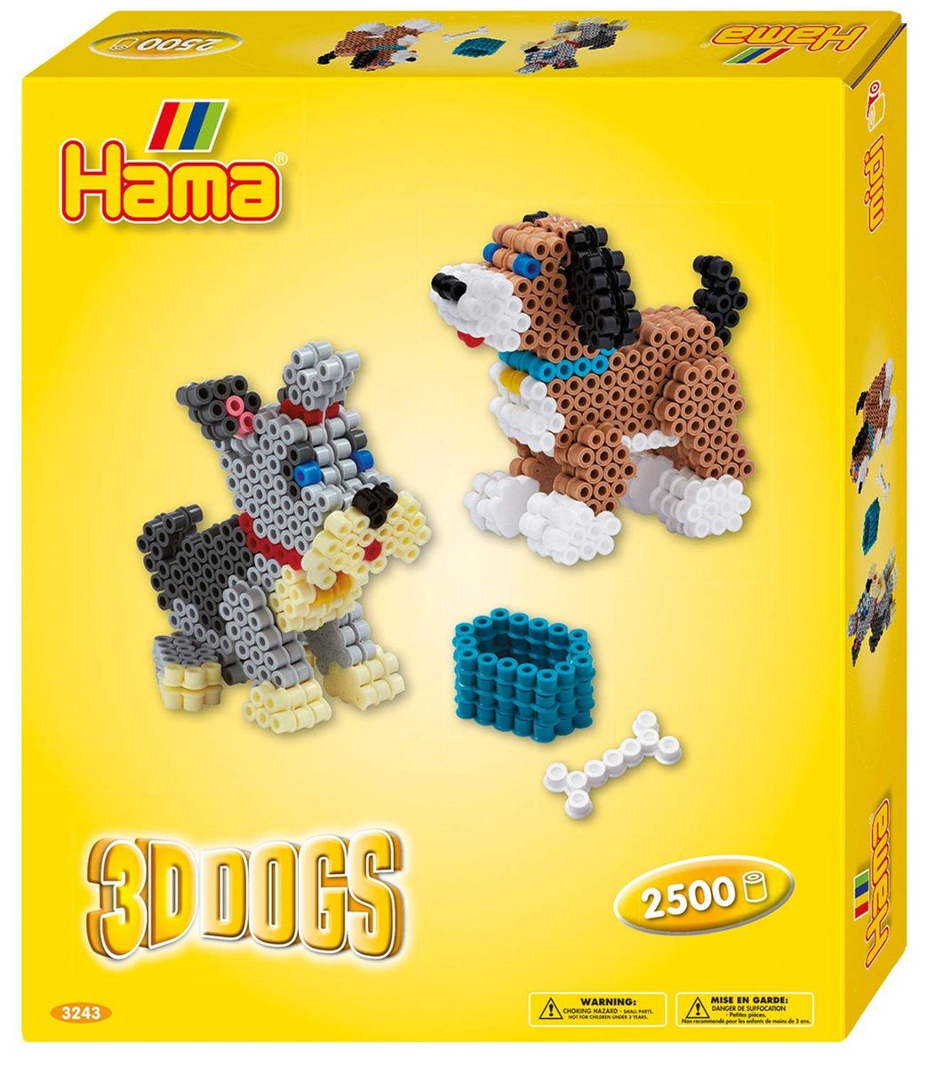 HAMA Geschenkpackung 3D Hunde Bügelperlen
