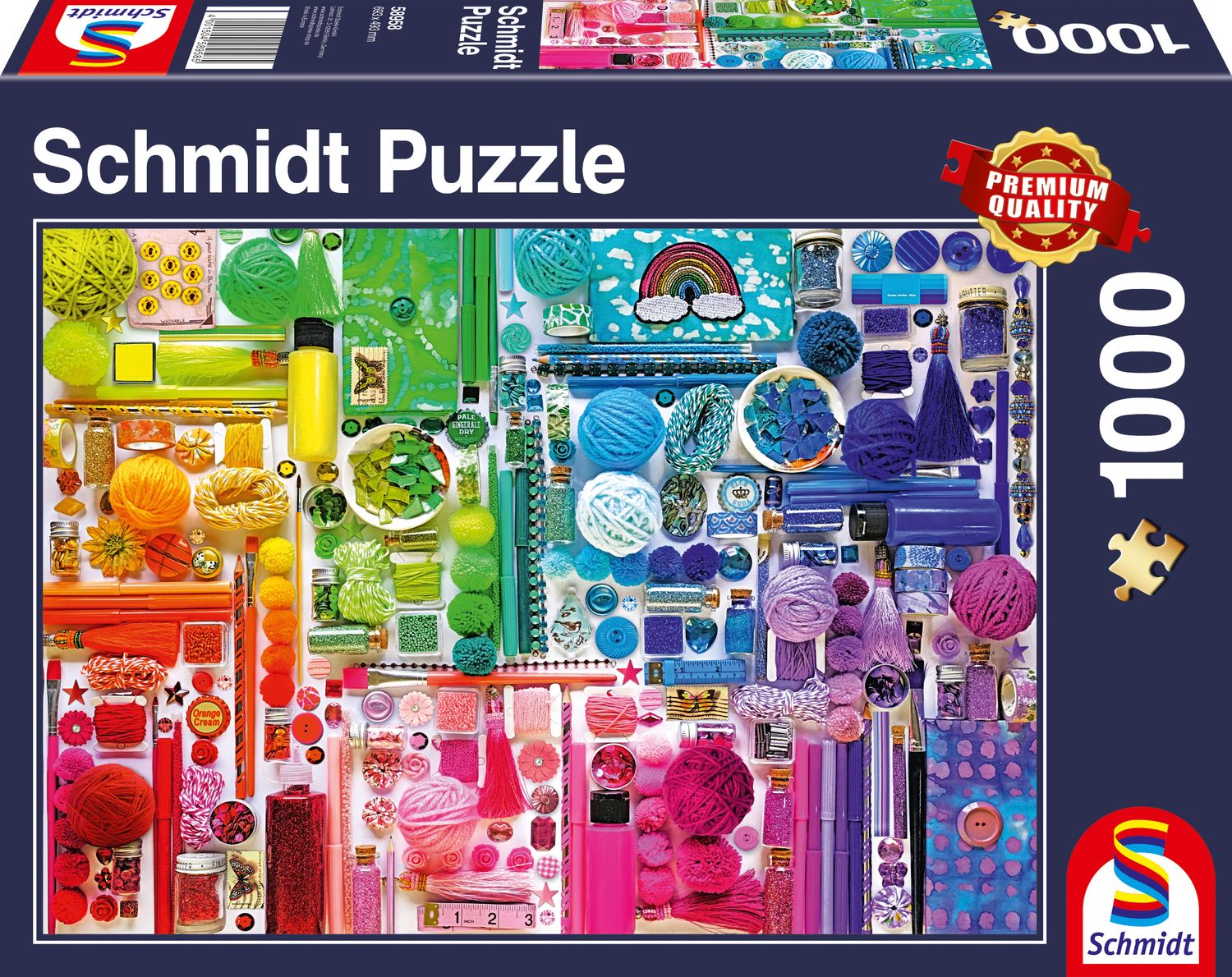 Regenbogenfarben Puzzle tausend Teile