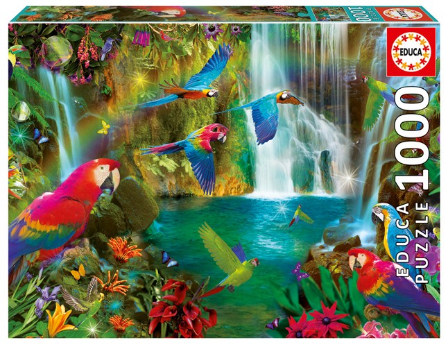 Educa Puzzle Tropical Parrots Teile