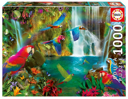 Educa Puzzle Tropical Parrots Teile