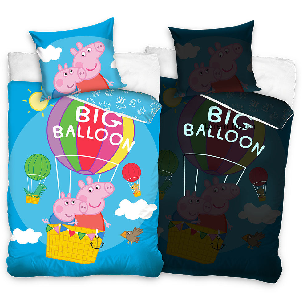 Peppa Pig Bettwäsche leuchtet dunkel