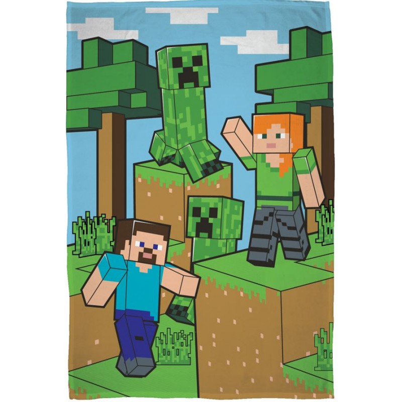 Minecraft Fleecedecke weich warm