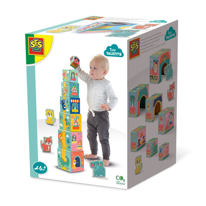 SES Stapelwürfel Tierfiguren