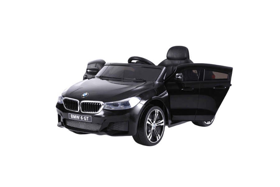 BMW 6GT Kinder Elektroauto - 12V, Ledersitz, Schwarz