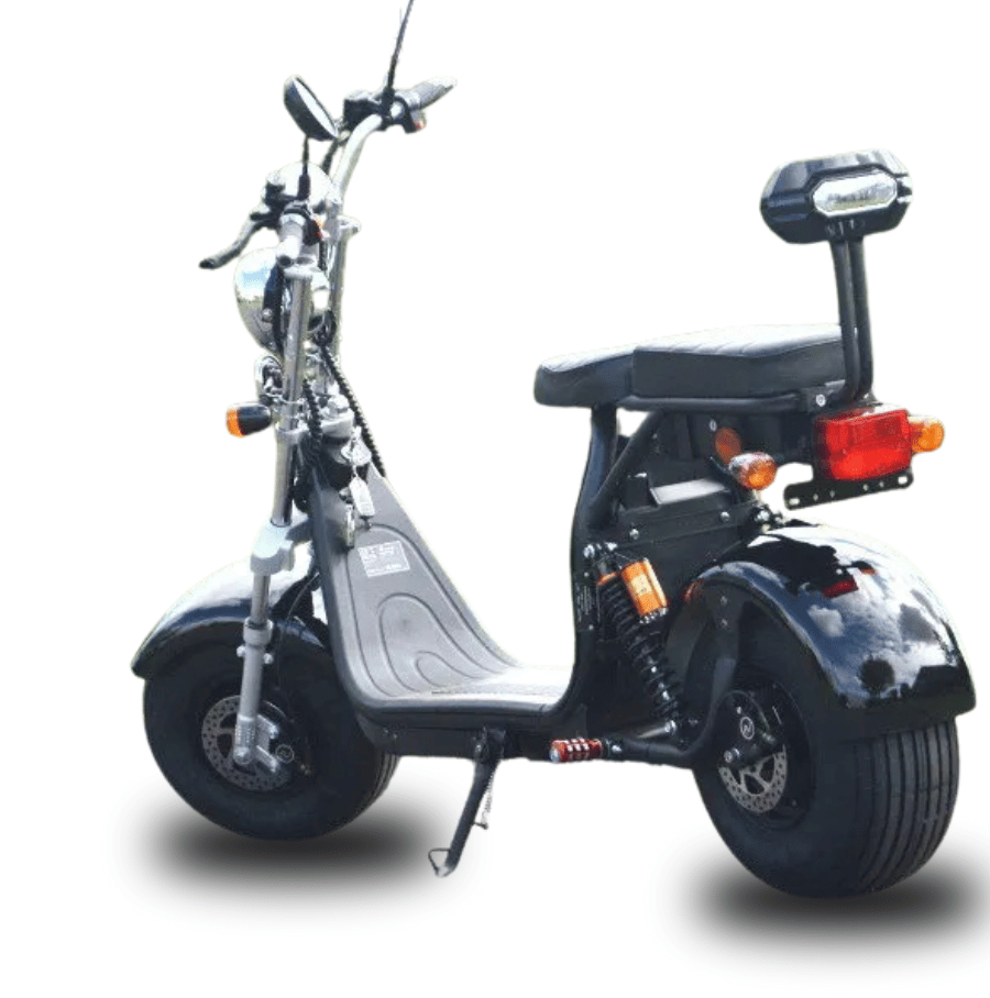 Coco Bike Fat E-Scooter 40 km/h, 45 km Reichweite - Schwarz Gesamtansicht