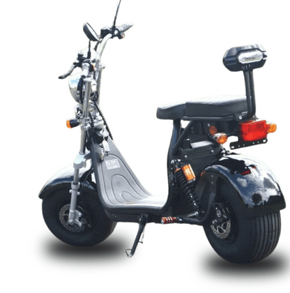 Coco Bike Fat E-Scooter 40 km/h, 45 km Reichweite - Schwarz Gesamtansicht