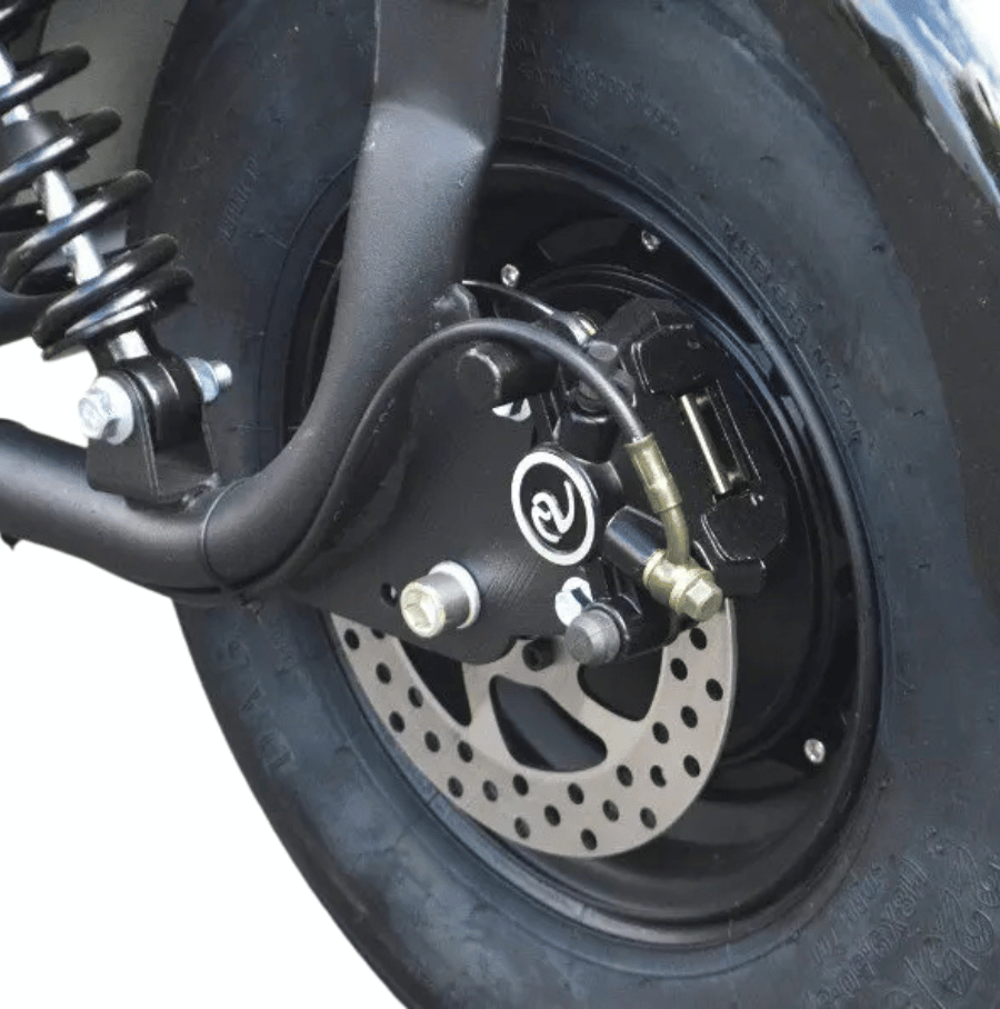 Coco Bike Fat E-Scooter 40 km/h, 45 km Reichweite - Schwarz hochleistungsbremssystem