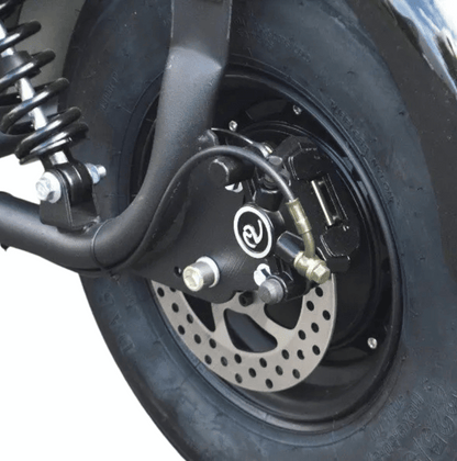 Coco Bike Fat E-Scooter 40 km/h, 45 km Reichweite - Schwarz hochleistungsbremssystem