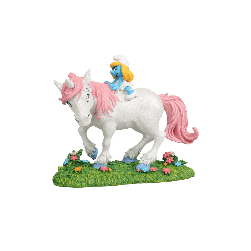 Schlumpfine mit Einhorn Figur