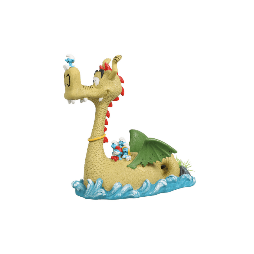 Schlümpfe auf dem Wasserdrachen Figur