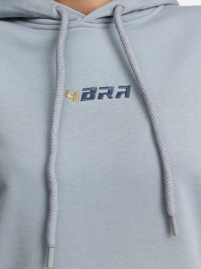 Premium hoodie in mint ansicht vorne brust mit logo