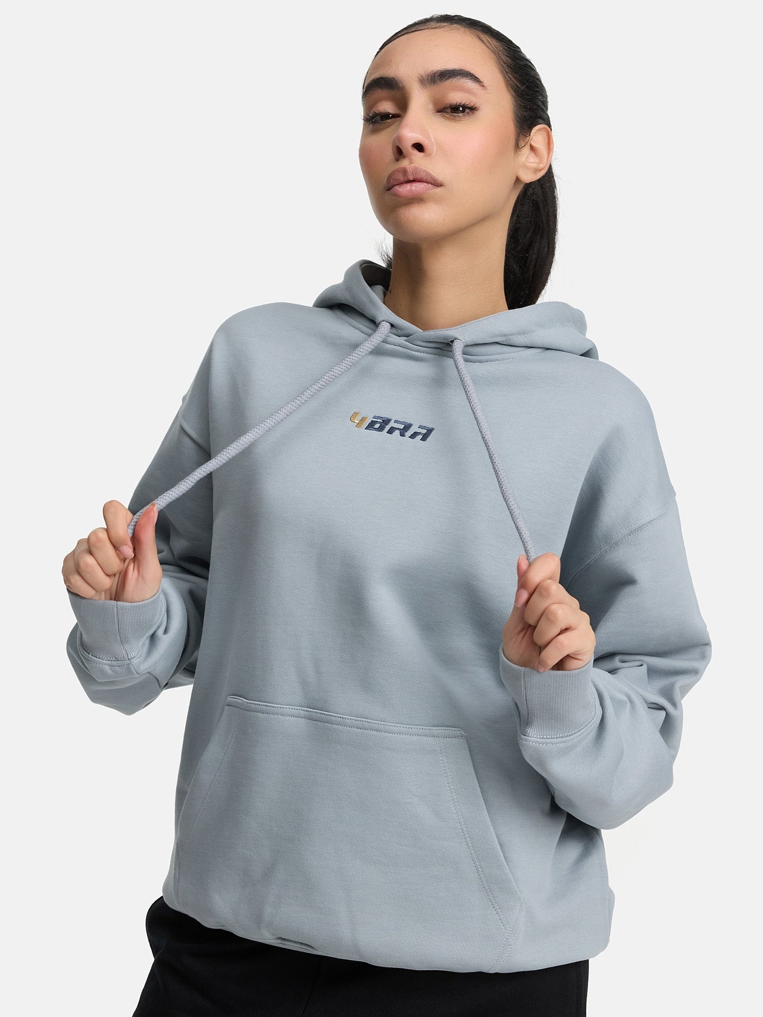 Premium hoodie in mint ansicht vorne oberkoerper