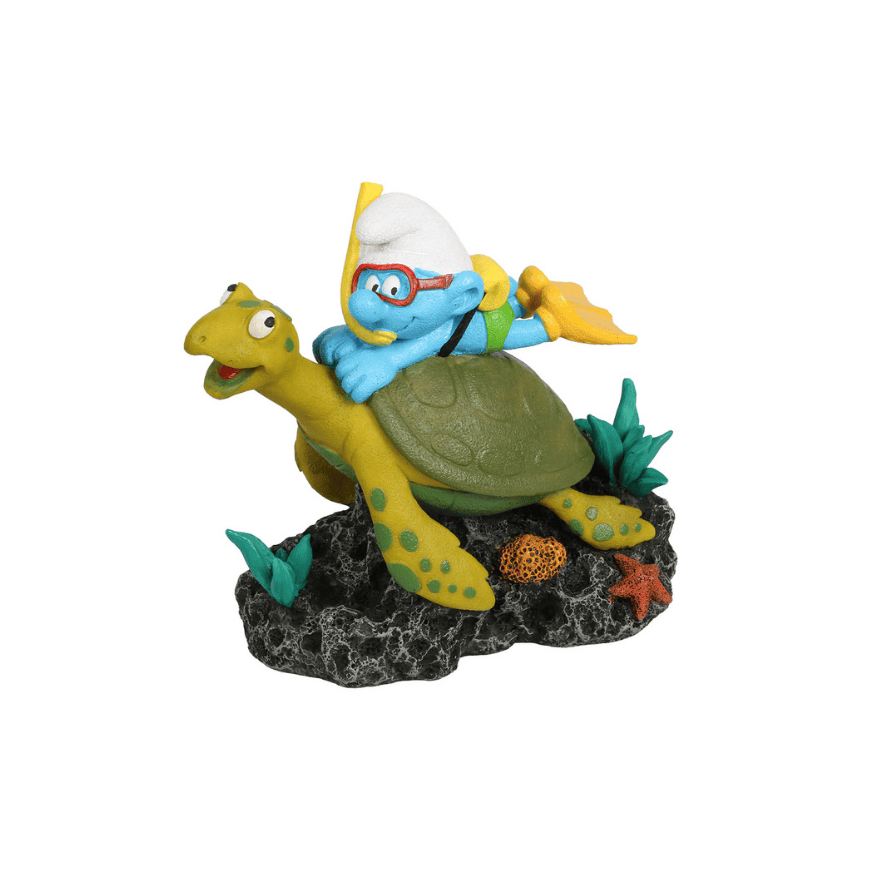 Schlumpf mit Schildkröte Figur