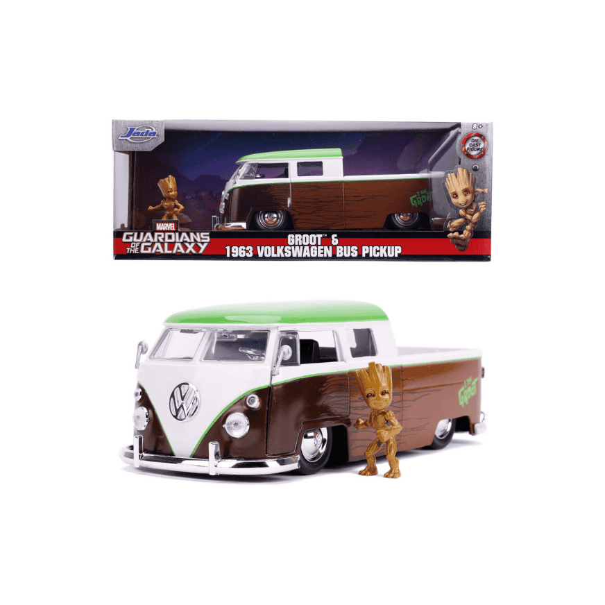 Jada Toys 253225013 Marvel Guardians of the Galaxy 1962 VW Bus 1, 1:24 Modellauto