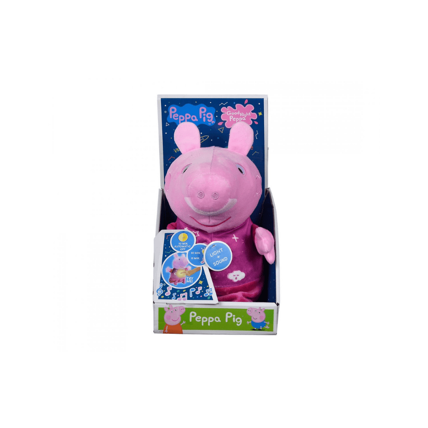Simba 109261016 Peppa Pig Plüschfigur Gute Nacht Peppa
