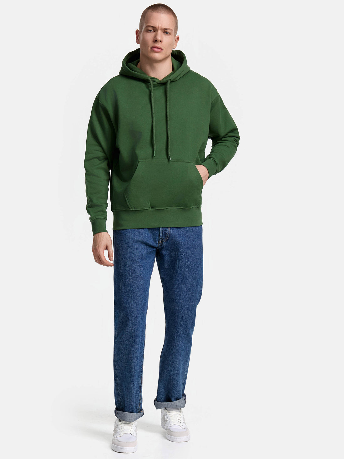 Premium Hoodie personalisierbar 100% Baumwolle grün