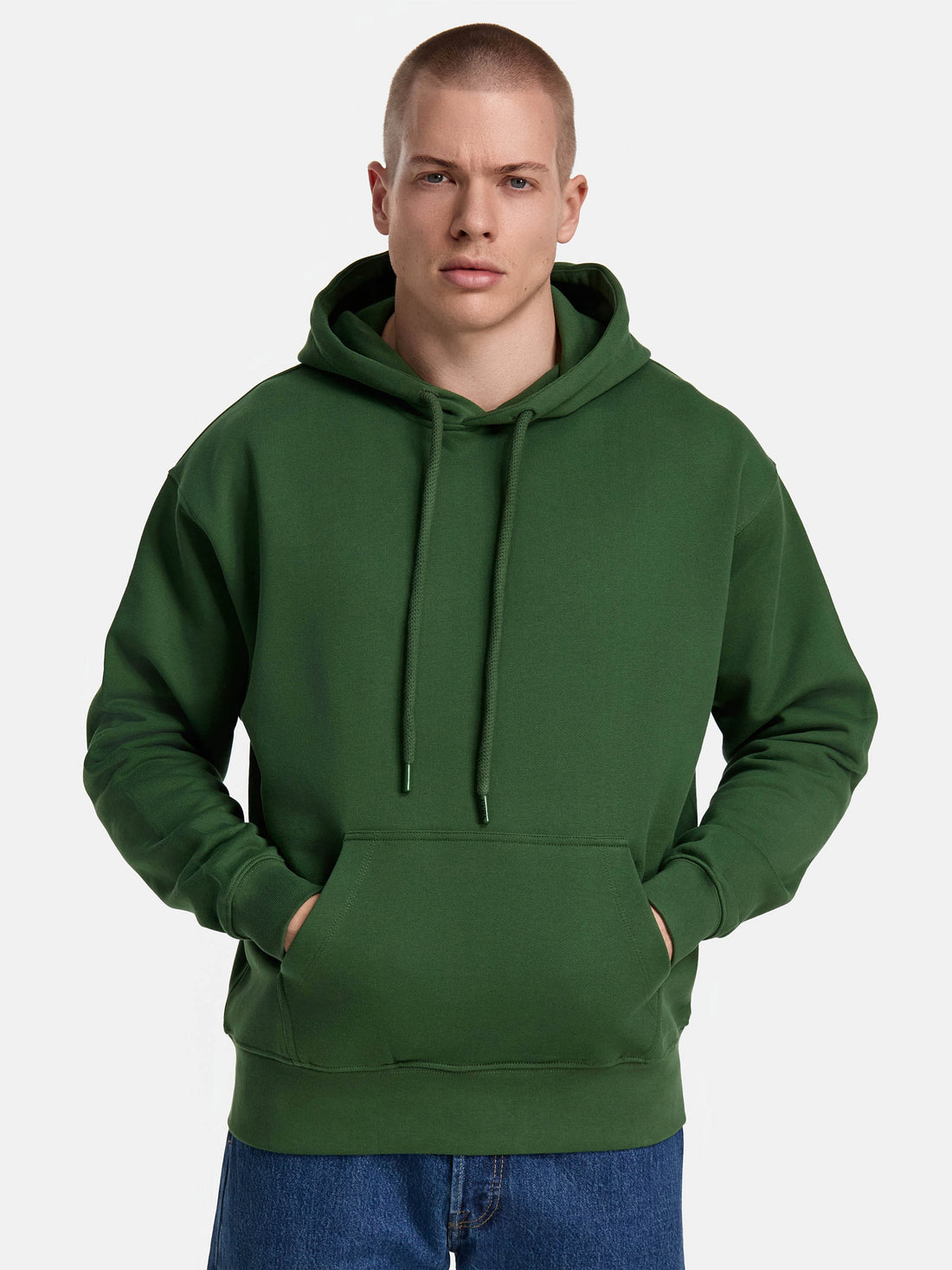 Premium Hoodie personalisierbar 100% Baumwolle grün